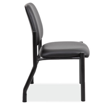 OfficeSource | Big & Tall | Armless Guest Chair with Black Frame - 23''W