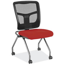 OfficeSource | CoolMesh | Armless Nesting Chair with Titanium Gray Frame - Fabric