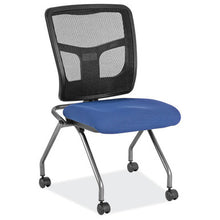 OfficeSource | CoolMesh | Armless Nesting Chair with Titanium Gray Frame - Fabric