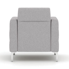 OfficeSource | Draper | Club Chair with Silver Metal Legs