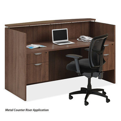 OfficeSource OS Laminate Collection Metal Transaction Riser To Elevate PL169T Transaction Top