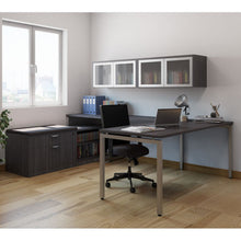 OfficeSource | OS Laminate | Optional Silver Glass Hutch Doors - For OS141OH or OS209OH Open Hutches