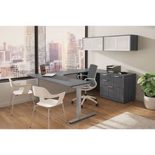 OfficeSource | OS Laminate | Optional Silver Glass Hutch Doors - For  OS144OH, OS208OH, & P2044OH Hutches