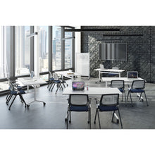 OfficeSource | Training Tables | T-Flip Top Table Leg - 46''W x 23''D