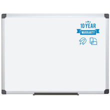 OfficeSource ViZual Collection Magnetic Steel Board with Aluminum Frame - 48'' x 96''