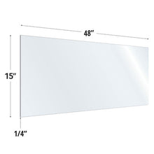 OfficeSource SafeGuard Barrier Collection Clear Acrylic Screen with Rounded Edges - 48''W x 15''H