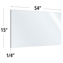 OfficeSource SafeGuard Barrier Collection Clear Acrylic Screen with Rounded Edges - 54''W x 15''H