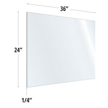 OfficeSource SafeGuard Barrier Collection Clear Acrylic Screen with Square Edges - 36''W x 24''H