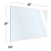 OfficeSource SafeGuard Barrier Collection Clear Acrylic Screen with Square Edges - 42''W x 24''H