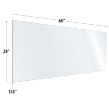 OfficeSource SafeGuard Barrier Collection Clear Acrylic Screen with Square Edges - 66''W x 24''H