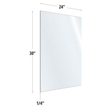 OfficeSource SafeGuard Barrier Collection Clear Acrylic Screen with Square Edges - 24''W x 30''H