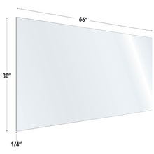 OfficeSource | SafeGuard Barrier | Clear Acrylic Screen with Square Edges - 66''W x 30''H