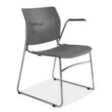 OfficeSource Stacked Seating Stackable Side Chair with Chrome Frame