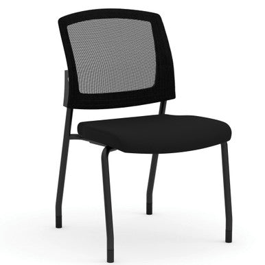 OfficeSource | Parson | Armless Micro Mesh Back Side Chair - Fabric