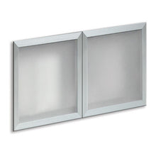 OfficeSource | OS Laminate |  Optional Silver Glass Hutch Doors - For OS140OH Open Hutch