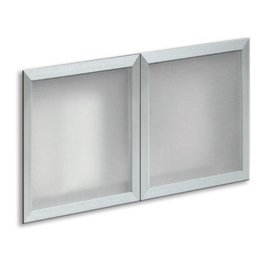 OfficeSource | OS Laminate | Optional Silver Glass Hutch Doors - For OS141OH or OS209OH Open Hutches