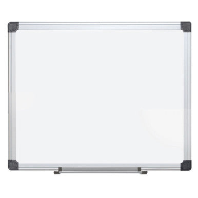 OfficeSource ViZual Collection Magnetic Porcelain Dry-Erase Board with Aluminum Frame - 48'' x 72''