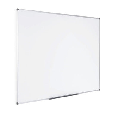 OfficeSource ViZual Collection Magnetic Steel Board with Aluminum Frame - 48'' x 96''