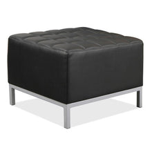 OfficeSource | Millennial | Ottoman with Silver Metal Legs