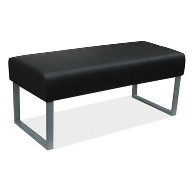 OfficeSource | OS Big & Tall | Bench with Silver Frame