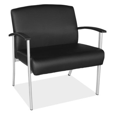 OfficeSource | Big & Tall | Big & Tall Guest Chair with Silver Frame
