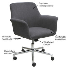OfficeSource Bolster Collection Mid Back Swivel Chair with 5 Star Chrome Base