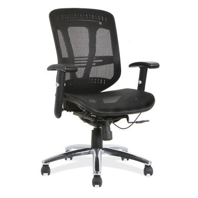 OfficeSource | Engage | Mesh Mid Back Task Chair with Chrome Frame