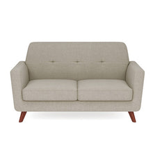 OfficeSource | Partridge | Loveseat with Light Wood Legs