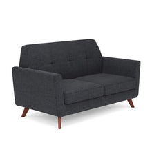 OfficeSource | Partridge | Loveseat with Light Wood Legs