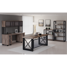 OfficeSource | Riveted | Double Pedestal Credenza