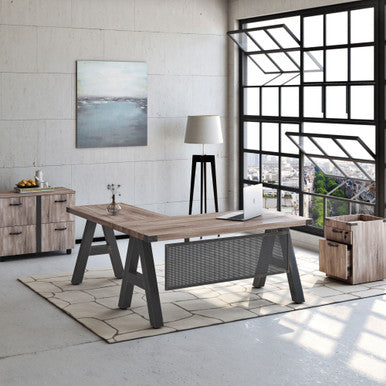 OfficeSource | Epitome | Industrial Return with Metal Corners - 36''W