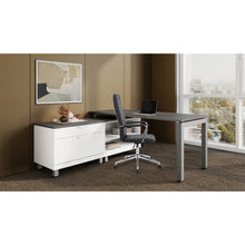 OfficeSource | Ridge | Executive High Back, Ribbed Back  Task Chair w/Chrome Base
