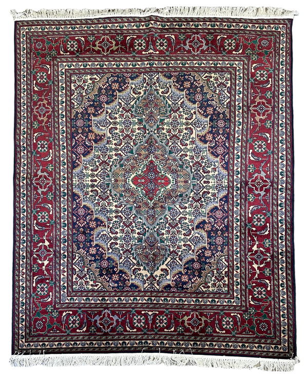 7x5 Silk Road Collection Rug – Handmade Afghan Wool Carpet