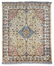 7x5 Afghan Caravan Collection Rug – Tribal Red & Black Wool