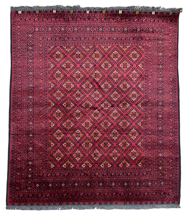 7x5 Hand-Knotted Afghan Rug – Nomad Collection Design