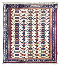 7x10 Afghan Caravan Collection Rug – Tribal Red & Black Wool