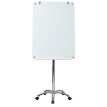 OfficeSource  |Vizual | Magnetic Glass Mobile Easel with Chrome Frame